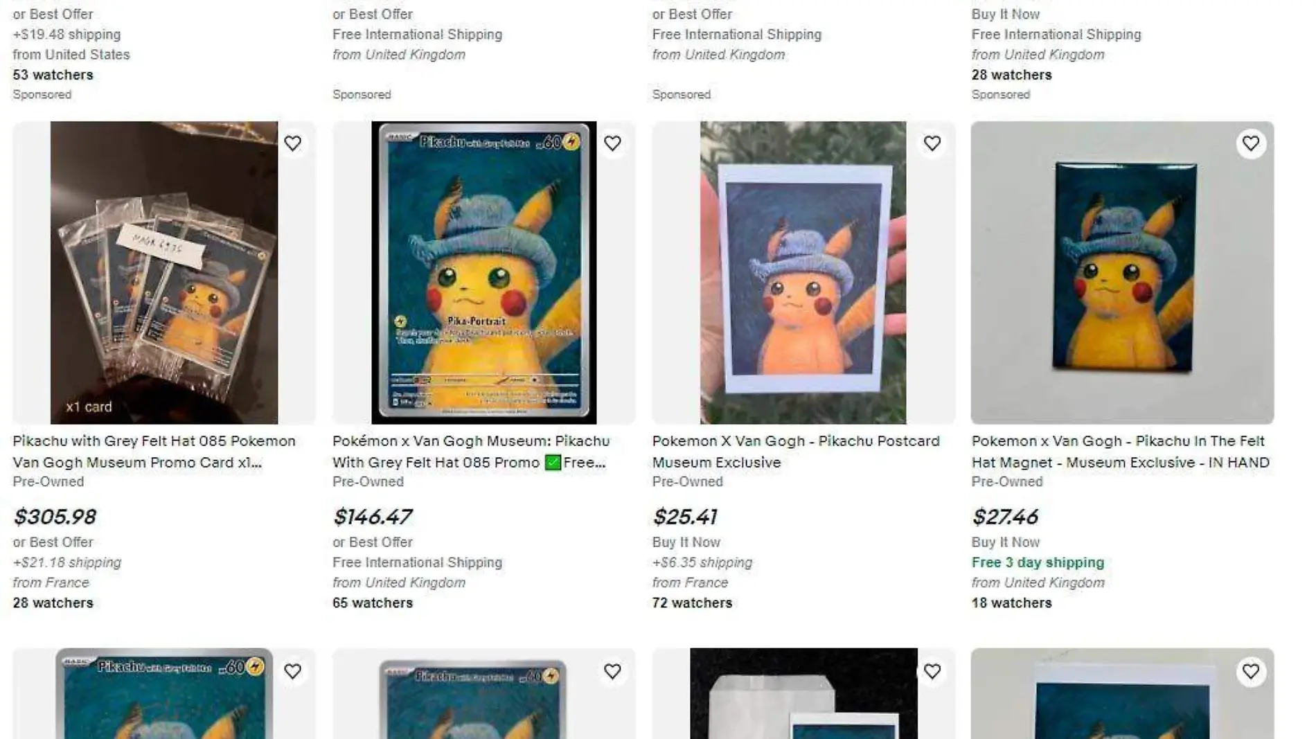 venta de carta pikachu